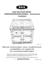 AGA SIX-FOUR SERIE - GEBRUIKERSHANDLEIDING ... - Rayburn