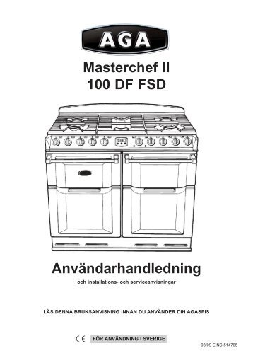 Masterchef II 100 DF FSD Användarhandledning - Rayburn