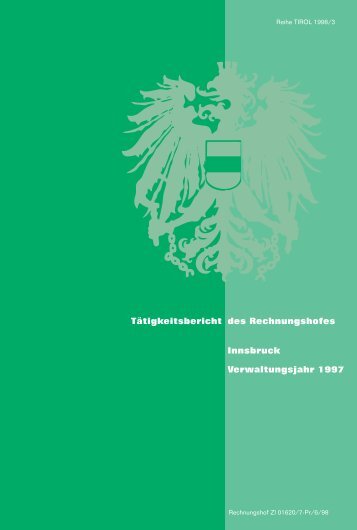 Tirol 1998/3 - Der Rechnungshof