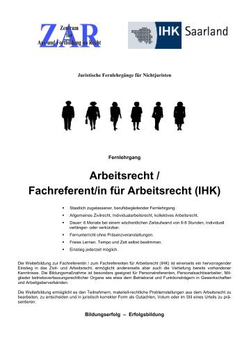 Arbeitsrecht / Fachreferent/in für Arbeitsrecht (IHK) - Rechtsassistent ...