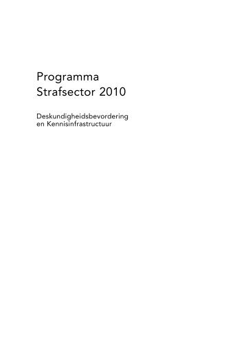 Programma Strafsector 2010 - Rechtspraak.nl