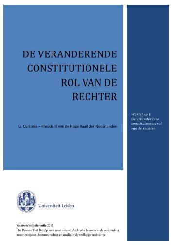 De wetgever in balans: over gewichten en ... - Rechtspraak.nl