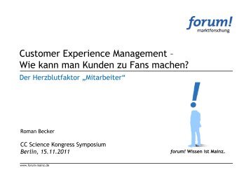 Customer Experience Management- Wie kann man ... - Teletalk