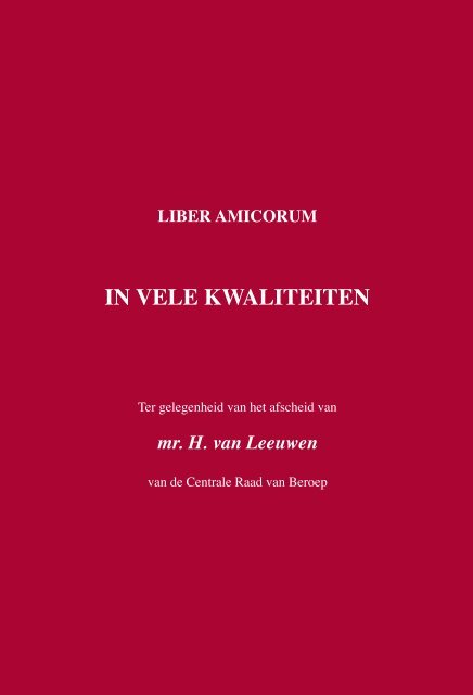 Liber amicorum - Rechtspraak.nl