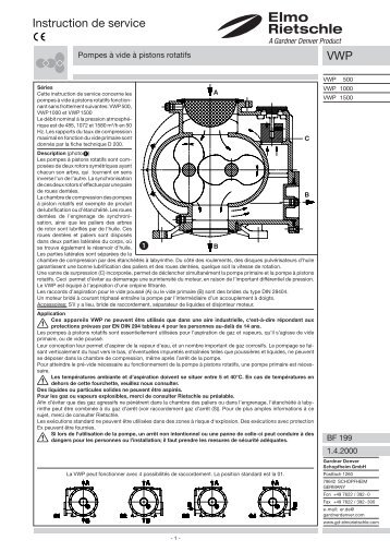 VWP Instruction de service - Elmo Rietschle