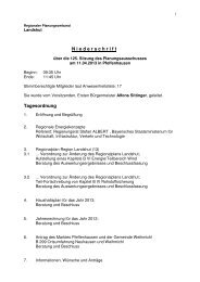 Niederschrift der Sitzung - Regionaler Planungsverband Landshut