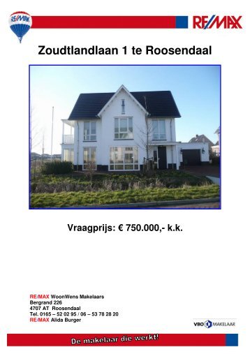 Zoudtlandlaan 1 te Roosendaal - RE/MAX Nederland