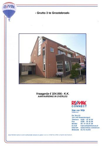 Grutto 3 te Grootebroek - RE/MAX Nederland