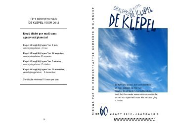 Nr. 60 maart 2012 - Remonstrantse Broederschap