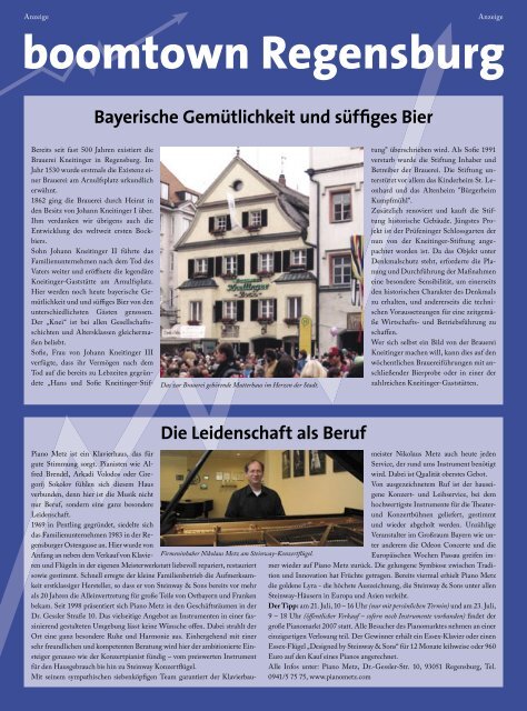 RSZ Juli 2007.indb - Regensburger Stadtzeitung