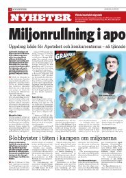Miljonrullning i apoteksstridens spår - Resumé