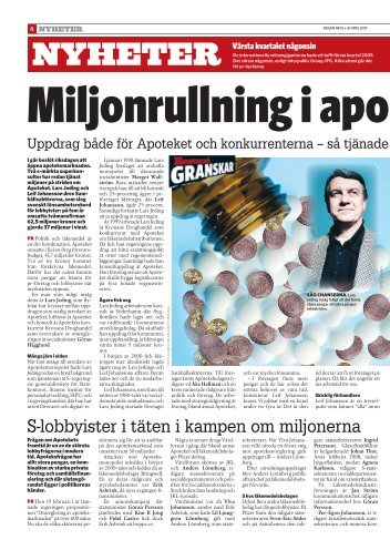 Miljonrullning i apoteksstridens spår - Resumé