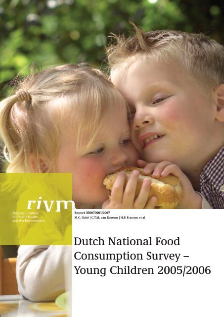 RIVM rapport 350070001 Dutch National Food Consumption Survey ...