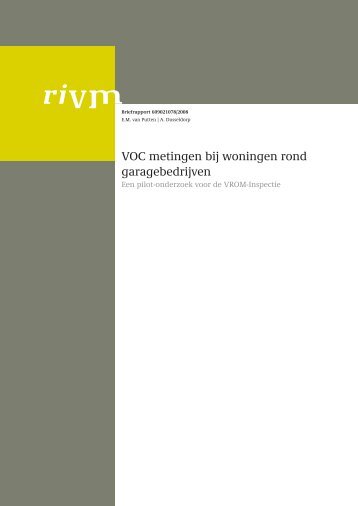 RIVM briefrapport 609021078 VOC metingen bij woningen rond ...
