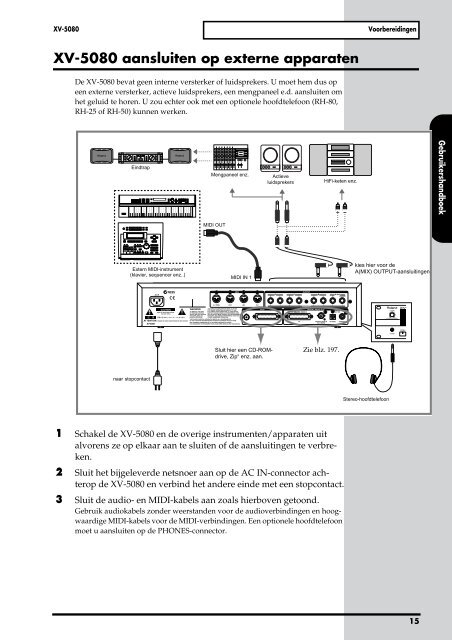 XV-5080 Gebruikers Handleiding - Roland