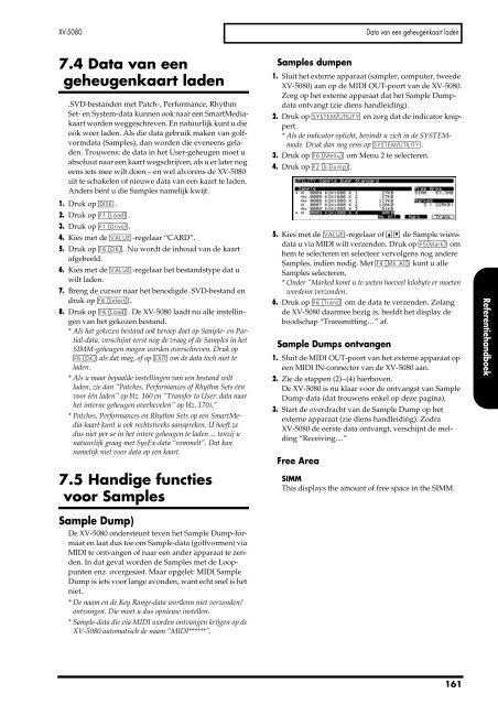 XV-5080 Gebruikers Handleiding - Roland