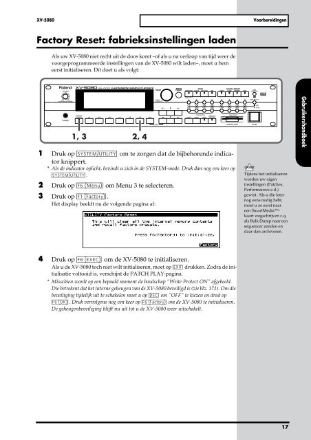 XV-5080 Gebruikers Handleiding - Roland