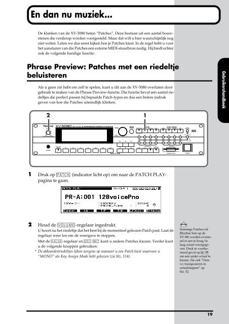 XV-5080 Gebruikers Handleiding - Roland