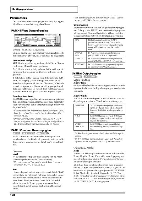 XV-5080 Gebruikers Handleiding - Roland