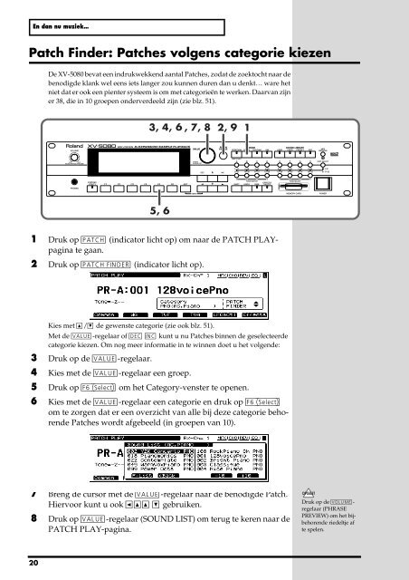 XV-5080 Gebruikers Handleiding - Roland