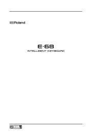 E-68 Gebruikers Handleiding - Roland