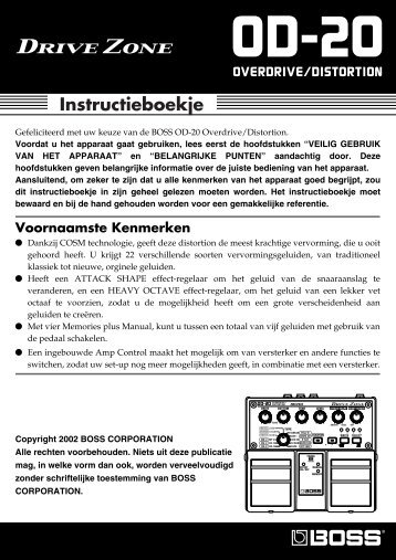 OD-20 Gebruikers Handleiding - Roland