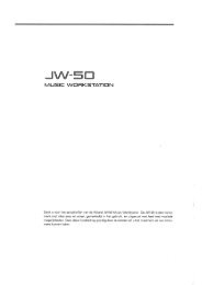 JW-50 Gebruikers Handleiding - Roland