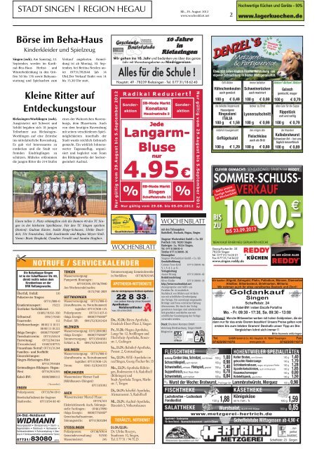 Ausgabe 35 / 2012 - Singener Wochenblatt