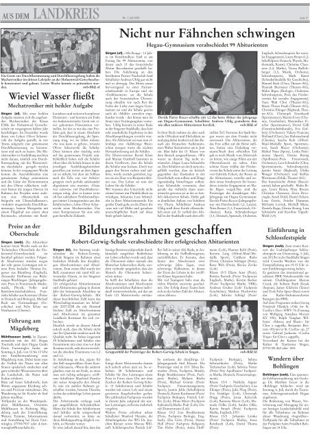 02. Juli 2008 - Singener Wochenblatt