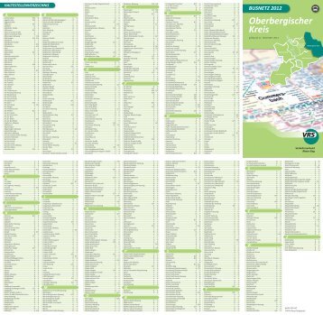 BUSNETZ 2012 Oberbergischer Kreis - Regionalverkehr Köln GmbH