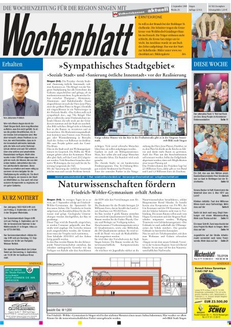 02. Sep. 2009 - Singener Wochenblatt