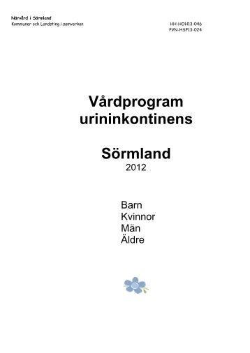 Vårdprogram för urininkontinens - Landstinget Sörmland