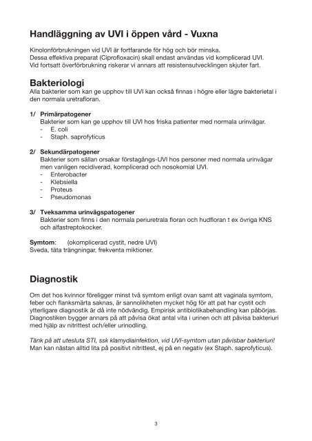 Urinvägsinfektioner 2008 - Landstinget Sörmland