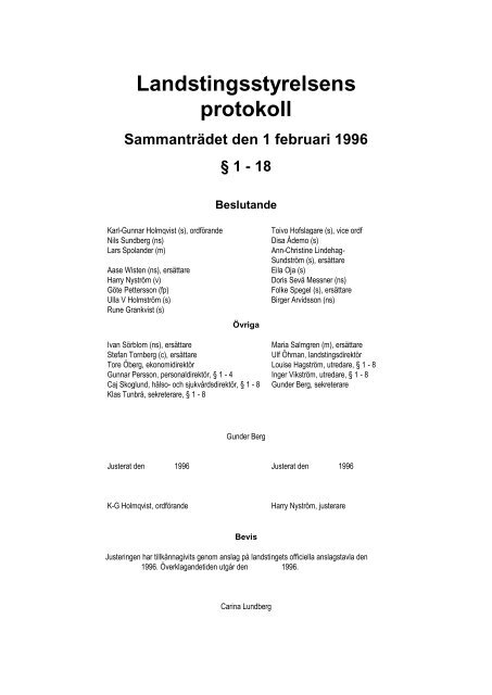 1 februari - Norrbottens läns landsting