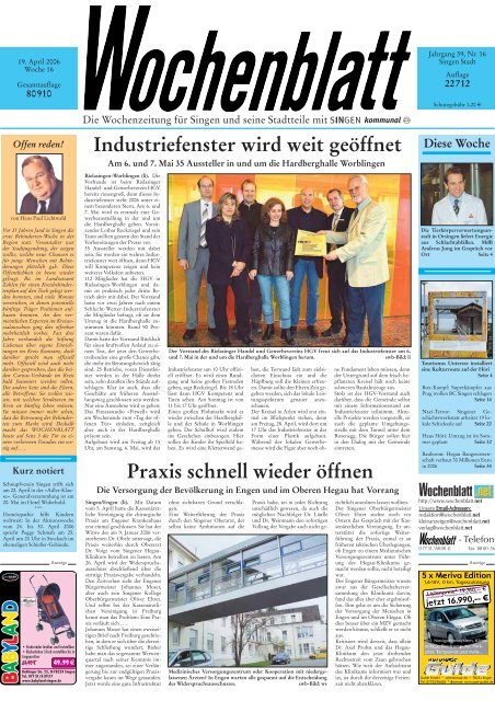 19. Apr. 2006 - Singener Wochenblatt