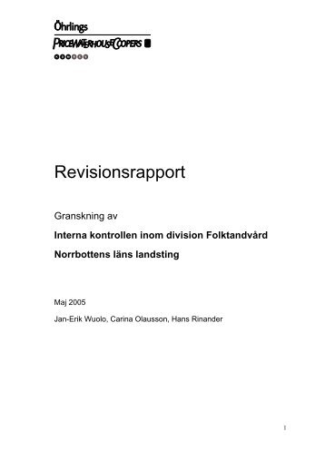 Revisionsrapport - Norrbottens läns landsting
