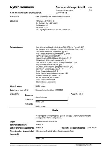 2008-04-18 - Protokoll från arbetsutskottet.pdf - Nybro kommun