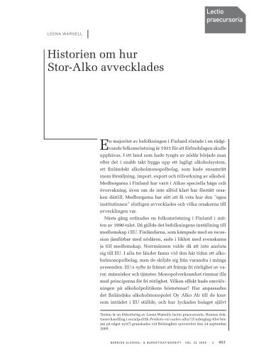 Historien om hur Stor-Alko avvecklades