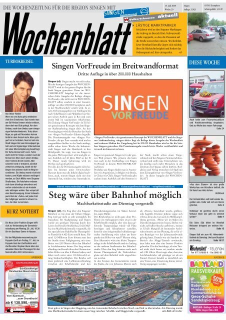 15. Juli 2009 - Singener Wochenblatt