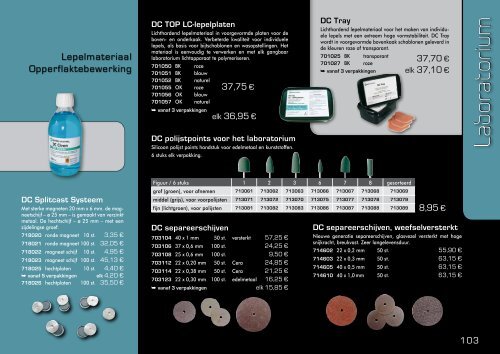 Dc Catalogus 2011 - Corim Dental Products BV