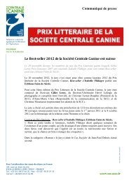 Communiqué de presse pdf - Société Centrale Canine