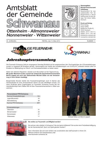Jahreshauptversammlung - Schwanau