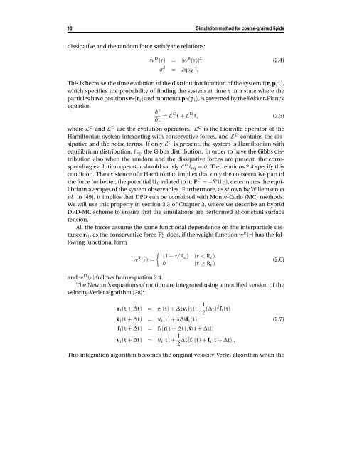 Mesoscopic models of lipid bilayers and bilayers with embedded ...