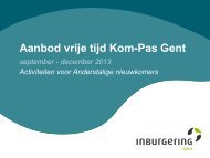 Aanbod vrije tijd Kom-Pas Gent