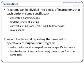 Subroutines