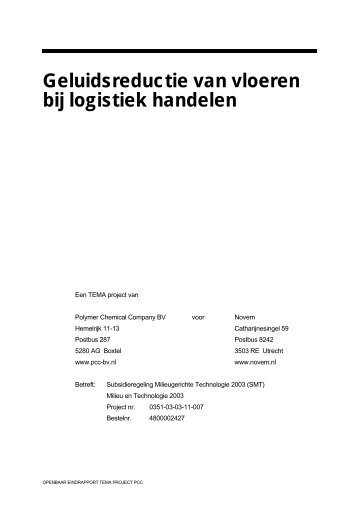 Geluidsreductie van vloeren bij logistiek handelen