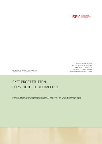 EXIT PROSTITUTION. FORSTUDIE – 1. DELRAPPORT - SFI