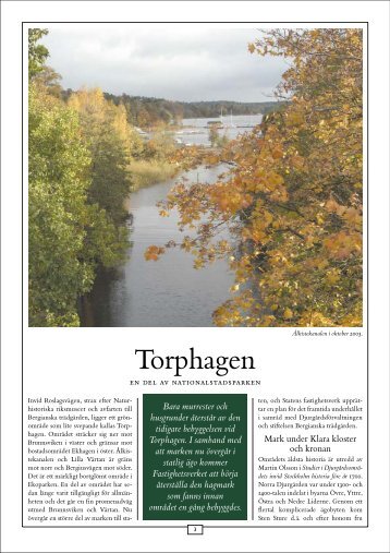 Torphagen, en del av Nationalstadsparken - Statens fastighetsverk