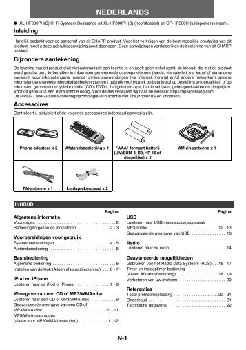 XL-HF300PH(S) Operation-Manual NL - Sharp