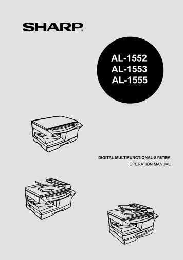 AL-1552/1553/1555 Operation-Manual GB - Sharp